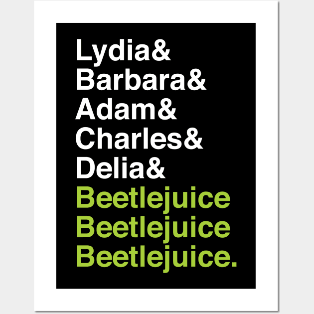 Beetlejuice Ampersand Names Wall Art by redesignBroadway